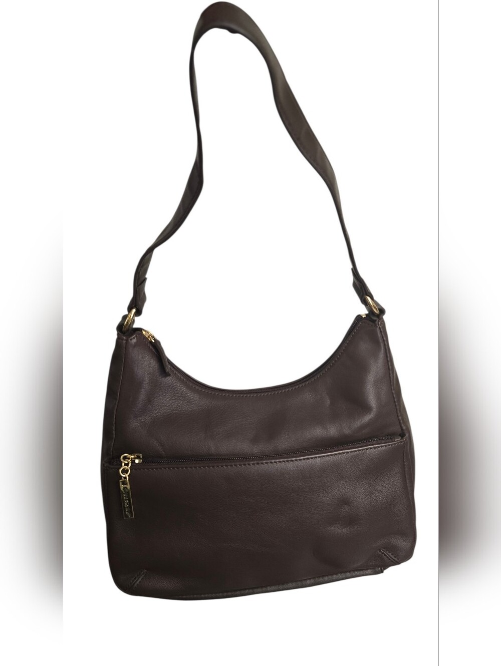 Gianna Bernini Chocolate/Brown Leather Shoulder Bag
